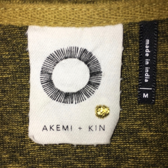 Anthro Akemi + Kin Boho Mustard Cadiz Top sz M - Picture 8 of 8